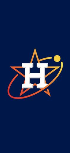 the houston astros logo on a blue background