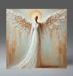 Ceramic On Canvas, Angel Paintings On Canvas, Beautiful Angel Images, Abstract Angel Painting, Christian Angel, Church Friends, Angel Ceramic, Angel Paintings