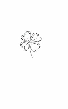 a four leaf clover tattoo design on a white background