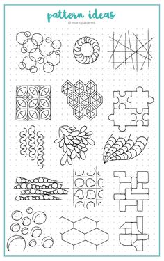 the pattern ideas book is filled with different patterns and shapes