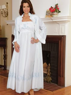 Melanie - Luxury Robes - Styled for the romantically inclined, all this beauty of a gown needs is you Beautiful Nightgown, Victorian Nightgown, Cotton Night Dress, Luxury Nightwear, Vintage Nightgown, African Traditional Dresses, Night Dress For Women, Sling Dress, Clothes Women