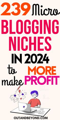 a poster with the words 29 micro blogging niches in 2021 to make more profits