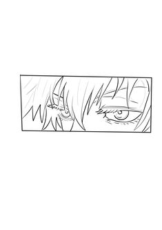 an anime storyboard with the face of a person looking at something in the distance