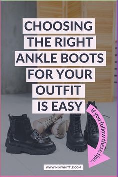 This comprehensive ankle boot guide answers all your questions about how to wear ankle boots, shows you (with pictures!) how to wear ankle boots, and shares outfits with ankle boots, so you know which clothes to wear with ankle boots and can easily put together fall outfits that work and look good on you! Skirts With Ankle Boots, Black Boots Outfit Ankle, Flat Ankle Boots Outfit, Ankle Boots With Skirts, Outfits With Ankle Boots, Ankle Boots And Jeans, Boots With A Dress, Wearing Ankle Boots, Sock Boots Outfit