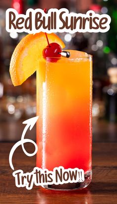 The Red Bull Sunrise is a vibrant and refreshing beverage known for its energizing and tangy taste. It's a popular choice for those seeking a pick-me-up or a refreshing drink on a sunny day. Red Bull Vodka Drinks, Tropical Red Bull Cocktails, Redbull Mixed Drinks, Red Bull Cocktails Drink Recipes, Red Bull Refresher Recipe, Red Bull Drinks Non Alcoholic, Redbull Cocktails, Redbull Drink Recipes, Red Bull Cocktails