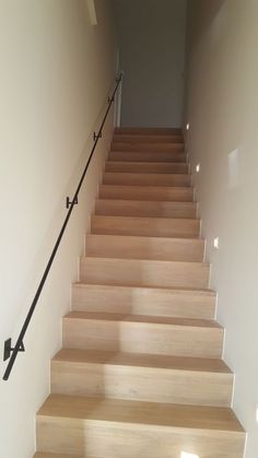 a set of stairs leading up to the second floor