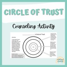 This is a great activity for middle and high-school students (and even adults!) to teach the concept of boundaries and trust. This activity helps students to realize that there are people in their life with whom they will have relationships with different levels of trust and that is okay. The lesson includes a page with directions, a page for the student to complete and a sample page to start conversation. Please not the sample page is a mock and not an actual student's page. Additionally, encou Individual Counseling Activities Elementary, Connection Activities For Adults, School Social Work Middle School, Affirmation Activities For Adults, Middle School Sel Lessons, Middle School Sel, Trust Activities, Boundaries Activities, Start Conversation