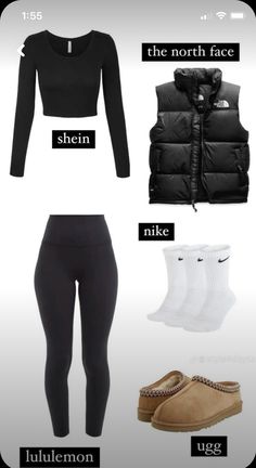 Black Leggings And Long Sleeve Outfit, Black Long Sleeve Shirt Outfit Aesthetic, W Rizz Comments, Outfit Ideas For Movie Theater, Outfits To Wear With Tasman Uggs, School Outfits Black, Cute Outfits For School Black, Black Long Sleeve Outfit Aesthetic, Outfits With Black Vest