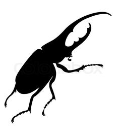 a black and white silhouette of a bug