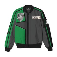 Gearhumans 3D Power Rangers Spd Green Uniform Bomber Shipping from the US. Easy 30 day return policy, 100% cotton, Double-needle neck, sleeves and hem; Roomy Unisex Fit. 3d Power, Green Uniform, Power Rangers Spd, Print Outerwear, Coat For Men, Man Clothing, New Print, Outerwear Coats, Coat Fashion