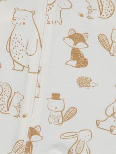 an image of a baby's pajamas with animals on them