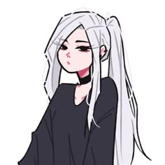 A Drawing, White Hair, Art Styles, Art References, Art Stuff, Cartoon Art, Drawing Ideas, Art Style