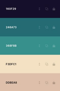 the font and numbers on this color scheme are all different colors, but there is no image to describe