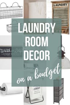 laundry room decor on a budget