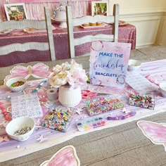 a table topped with lots of candy and candies