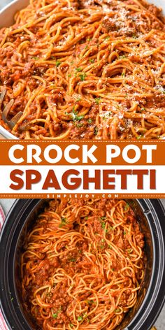 Make dinner a breeze with this crock pot spaghetti recipe! Perfect for comfort food ideas and simple dinner ideas, with its easy meat sauce, it will satisfy your family with minimal effort. Ideal for busy nights! Fix And Forget Meals Crock Pot, Crockpot Spaghetti Ground Beef, Pasta Crock Pot Recipes, Crock Pot Ground Beef Recipes, Crock Pot Spaghetti, Ground Beef Crockpot Recipes, Slow Cooker Pasta Recipes, Crockpot Spaghetti, Crockpot Pasta Recipes