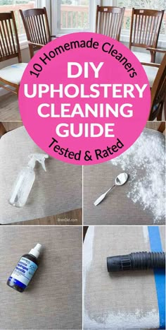 diy upholstery cleaning guide is shown here