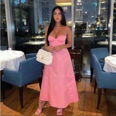 Questions? Leave A Comment Below! Size Xxl Feminine Cotton Midi Dress For Party, Summer Cotton Midi Dress For Night Out, Pink Cotton Midi Dress For Party, Zara Cotton Party Dress, Zara Lined Midi Dress, Modest Birthday Outfit, Black Knee Length Dress, Silky Dress, Pinterest Closet