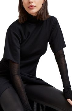 This ultrachic tunic is crafted from fine merino wool and makes a striking silhouette whether worn solo or as part of your modern layered look. Slips on over head Jewel neck Short sleeves High-low hem 100% merino wool Imported Hairstyling Products, Fragrance Cologne, Rollerball Perfume, Face Mist, Makeup Gift, Fragrance Design, Jewel Neck, Layered Look, Black Fits