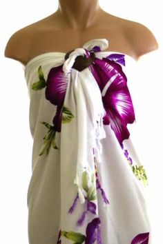 White Sarong, Luau Dress, Tiki Dress, Sarong Dress, Hawaiian Party, Hawaiian Luau, Summer Styles