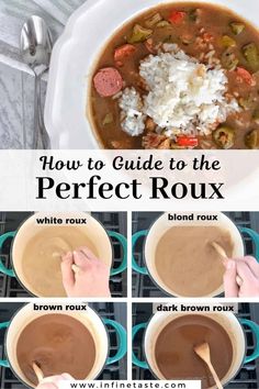 how to make the perfect roux recipe with ingredients including beans, rice and sausage