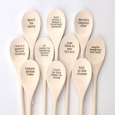 Funny Wood Spoons Engraved With Messages - Individual or a Set Wooden Spoon Crafts, Wood Burn Spoons, Lemon Dessert, Burning Wood, Spoon Crafts, Laser Engraved Ideas, Laser Ideas, Wood Burning Crafts, Wood Burning Patterns