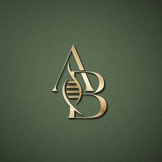 the letter b is made up of gold foil and has an elegant design on it