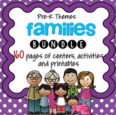 This 160 page bundle includes four Pre-K Themes packs for the theme of Families.____________Pre-K Themes is a series of mini teaching topics that are focused towards preschool and Pre-K learners. Ideal for busy teachers because:Instantly ready to use.Very few additional items are needed to present the activities besides basic art supplies and cardstock.Use the centers from year to year.This series of teaching units saves time and money, and all activities are solidly supported by the foundationa Lesson Plan For Preschool, Songs For Teachers, Curriculum Lesson Plans, Daily Lesson Plan, Kindergarten Themes, Common Core Kindergarten, Theme Activities, Activities For Preschool, Kindergarten Lesson Plans