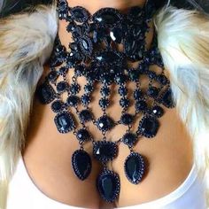 New Rhinestone Chocker | Fashionsarah.com | #product-color# |  | #description# Rhinestone Statement Necklace, Rhinestone Choker Necklace, Crystal Bead Necklace, Rhinestone Choker, Beaded Collar, Neck Chain, Choker Collar, Statement Necklaces, Black Necklace