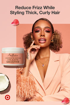 Thick curls, meet your new styling bestie. Control frizz while adding definition with SheaMoisture Curl Enhancing Smoothie. Available at Target. Shea Moisture Curl Enhancing Smoothie, Twist Out Styles, Curl Enhancing Smoothie, Celeb Hair, Shea Moisture, Potager Garden, Thick Curly Hair, Twist Out, Curly Hair Routine