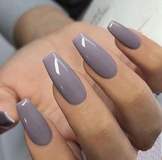 (ad) Almond shaped nails with DND Turf Tan #088 #gelmanicure Gel Manicure. Coffin Design, Solid Color Nails, Colorful Nails, Fall Acrylic Nails, Super Nails, Design Nails