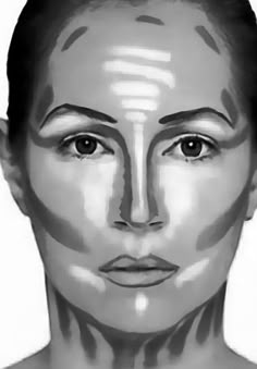 an artist's rendering of the face of a woman