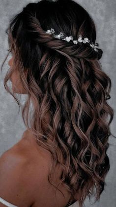 Cute Prom Hairstyles, Simple Prom Hair, Prom Hairstyles For Long Hair, Wedding Hair Inspiration, Hairdo For Long Hair, Wedding Hairstyles For Long Hair