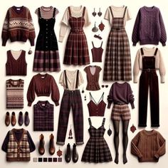 Cute Outfits Dark Aesthetic, Winter Vintage Style, Cute Outfit Ideas For School Fall, Soft Fall Aesthetic Outfits, Fall Academia Aesthetic Outfit, Autumn Classic Outfits, Western Dark Academia, 1975 Aesthetic Outfits, Edgar Allen Poe Aesthetic Outfits