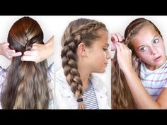 9 Easy Braids Hairstyles | How to French Braid | How to Dutch Braid - YouTube Easy Braids Hairstyles, Afro Puffy Twists, Learning Makeup, Hairstyle African, How To French Braid, Dutch Braid Updo, Dutch Braid Tutorial, Side French Braids, Pony Hairstyles