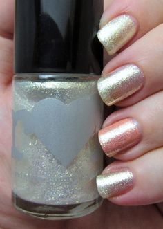 Rainbow Honey Lemon Sorbet (with Rosy Bot on the accent nail), a topper polish meant for layering over other colors. Lemon Sorbet, Accent Nail, Accent Nails, Other Colors, Layering