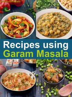 the cover of recipes using garam masala