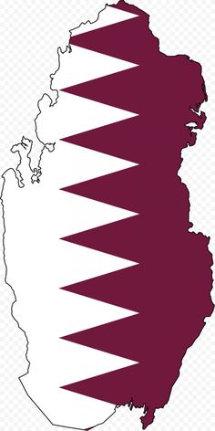 the flag of qatar is shown in red and white