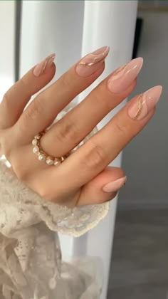 Nude Nail Designs, Spring Nail Art, Spring Nail, Prom Nails, Classy Nails, Cute Acrylic Nails, Nude Nails