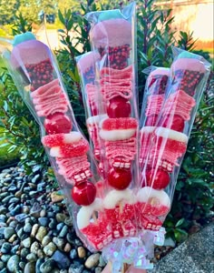 Chocolate Covered Strawberry Marshmallow; Lemonade Sour Belts; Watermelon Ring; Strawberry Bar; Gumballs Strawberry Kabobs, Gummy Candy Kabobs, Kabob Skewers, Chocolate Covered Marshmallows, Party Sweets, Olympia Washington, Strawberry Candy, Chocolate Covered Strawberry