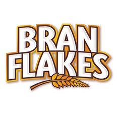 the logo for bran flakes