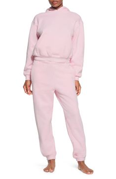 You'll want to lounge all day in this supersoft fleece hoodie in a comfy, classic silhouette from Kim Kardashian's SKIMS. 22" length (size Medium) Fixed, double-lined hood Dropped shoulders Ribbed cuffs and hem Kangaroo pocket 70% cotton, 30% polyester Machine wash, dry flat Imported Cropped Half Zip, Cotton Sweatpants, Cozy Knit Sweater, Fleece Joggers, Comfy Hoodies, Half Zip Pullover, Cotton Fleece, Cozy Knits, Oversize Hoodie