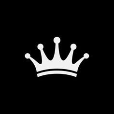 a white crown on a black background