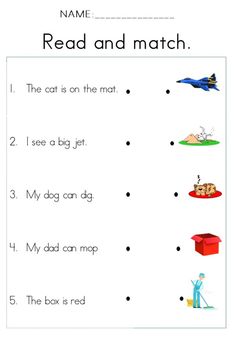 a worksheet for reading the words read and match with pictures to make it look like