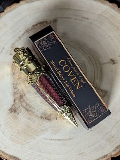 COVEN Mixed Berry Flavored Lip Gloss, Scented, Dark Pigment, Gothic Cosmetics, Gold, Luxury Lip Color, Vegan Makeup, Mauve Tinted, Witchy - Etsy Berry Lip Gloss, Mauve Lips, Gold Bottle, Awesome Makeup, Gold Bottles, Dark Mauve, Flavored Lip Gloss, Berry Lips, Gold Luxury