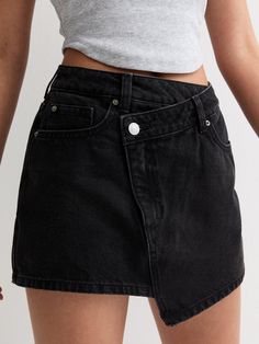 New look 915 girls black denim skort material content: 100% cotton washing instructions: machine washable Skort Ootd Summer Outfits, Skort Ootd, Black Skort Outfit, Denim Skirt Black, Jean Skort, Skort Outfit, Denim Skort, Black Skort, Man Child