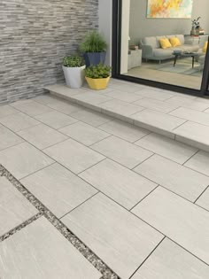 Pietra Pearl Virtue Vitrified Porcelain Paving slabs - 900x600 Pack Raised Patio, Patio Steps, Patio Pavers