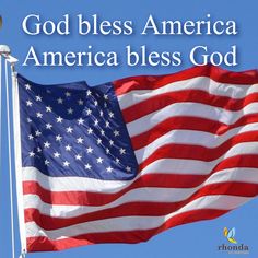 an american flag with the words god bless america