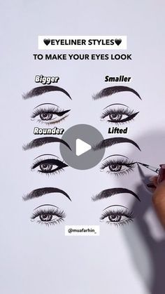 Eyeliner Tricks, Different Eye Shapes, Brush Eyeliner, Best Eyeliner, Eyeliner Tutorial, Liquid Liner, Color Ink