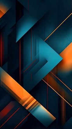 an abstract background with orange and blue lines on the bottom half of it, as well as some dark colors